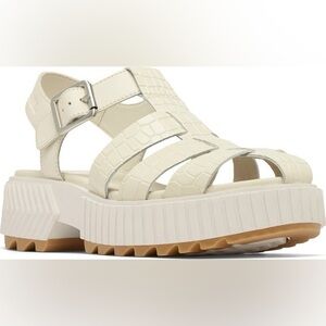 Ona Streetworks Platform Fisherman Sandal in chalk/sea salt